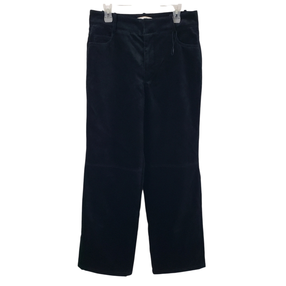 ZARA High Waist Velvet Pants Trousers Blue‎ Size Medium Women's Wide Leg 31x31